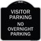 Signmission Visitor Parking No Overnight Parking Heavy-Gauge Aluminum Sign, 18" x 18", BS-1818-22731 A-DES-BS-1818-22731 - alternate 1